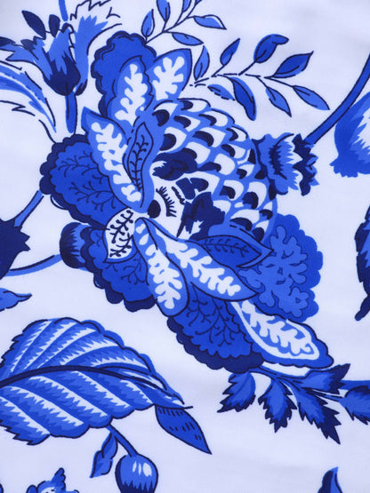 Two-Piece Floral Print Ruched Mesh Swimsuit, Sarong